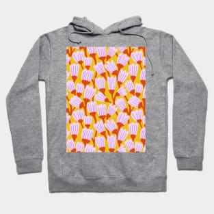 Happy blossom flower pattern in lavender and yellow Hoodie